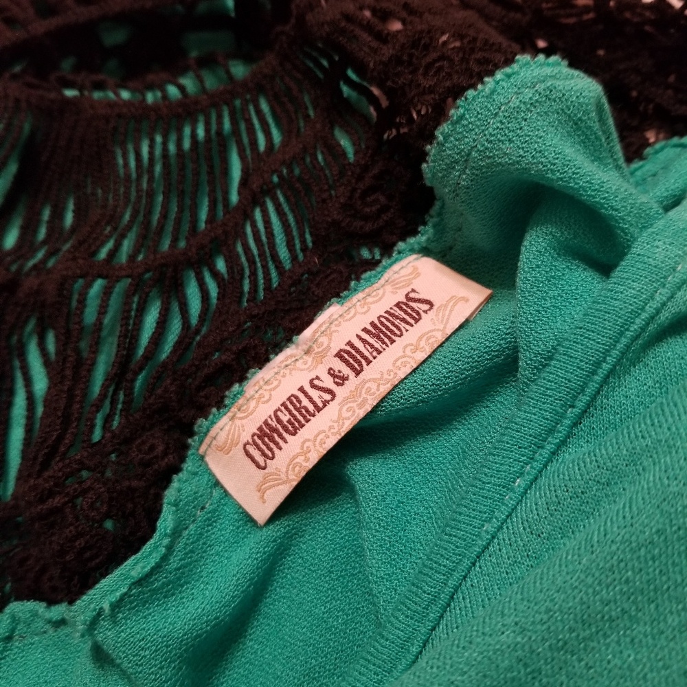 Cowgirls and Diamonds Blouse, Sz M